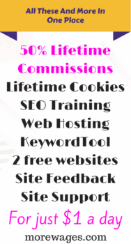 This is my recommendation to making money online because you get EVERYTHING in one place,SEO training,Affiliate marketing training,Wordpress training,Hosting,creating content you name it they have it.Social media, free images,webinars,livechat for quick help,support,hosting,domains everything and anything you need to know about blogging is all under 1 roof.Price less than a coffee a day.
