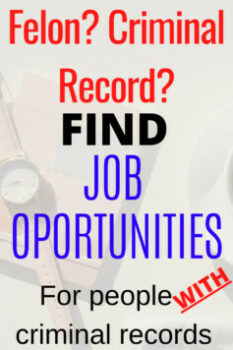 Jobs For People With A Criminal Record