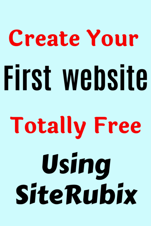 How To Create A Website For Free With SiteRubix