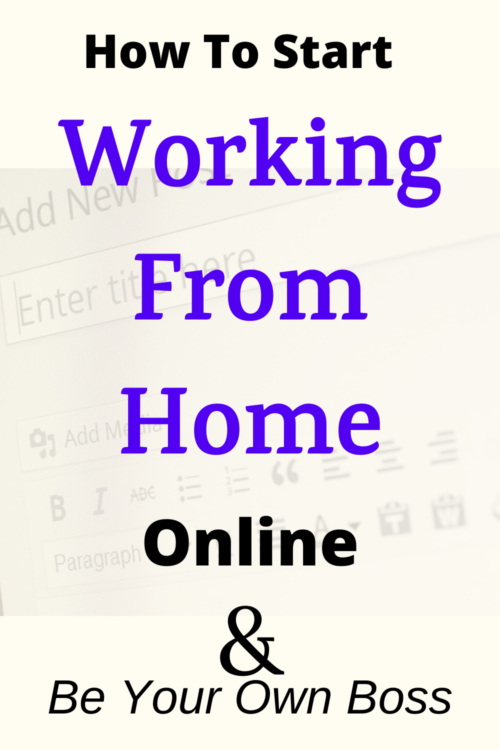 Work From Home Online And Be Your Own Boss
