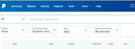 payment transactions on PayPal