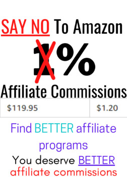 Amazon affiliate program alternatives that pay better affiliate commissions and have better affiliate cookie period for your affiliate links.